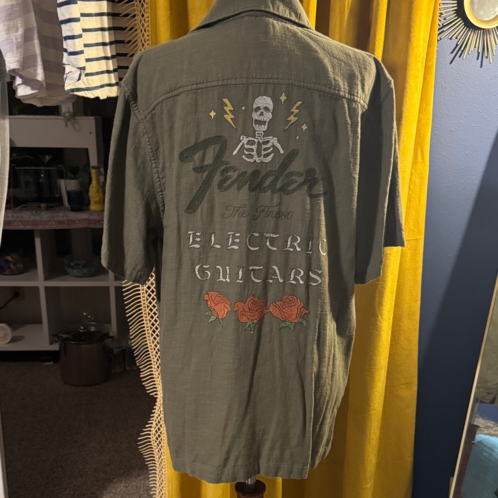 Lucky Brand Green Graphic Polo Shirt